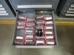 STANLEY VIDMAR HEAVY DUTY 8-DRAWER PARTS CABINET W/ CONTENTS (W-50) LOADING & HANDLING FEE $25-